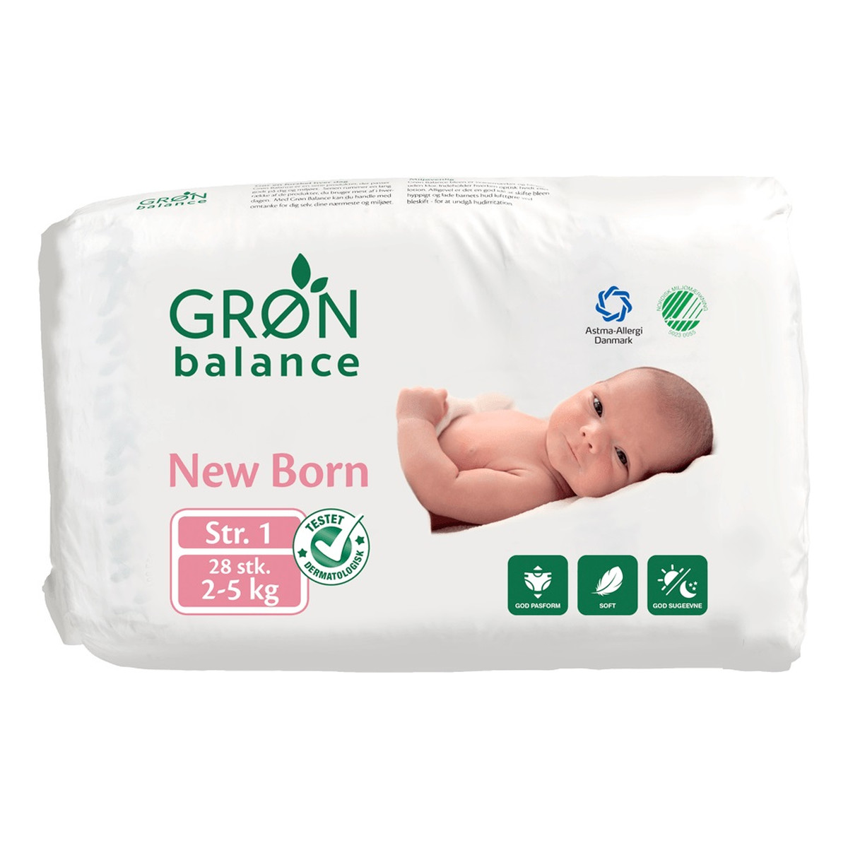 Gron Balance Pieluchy dla noworodka new born 2-5kg 28szt.