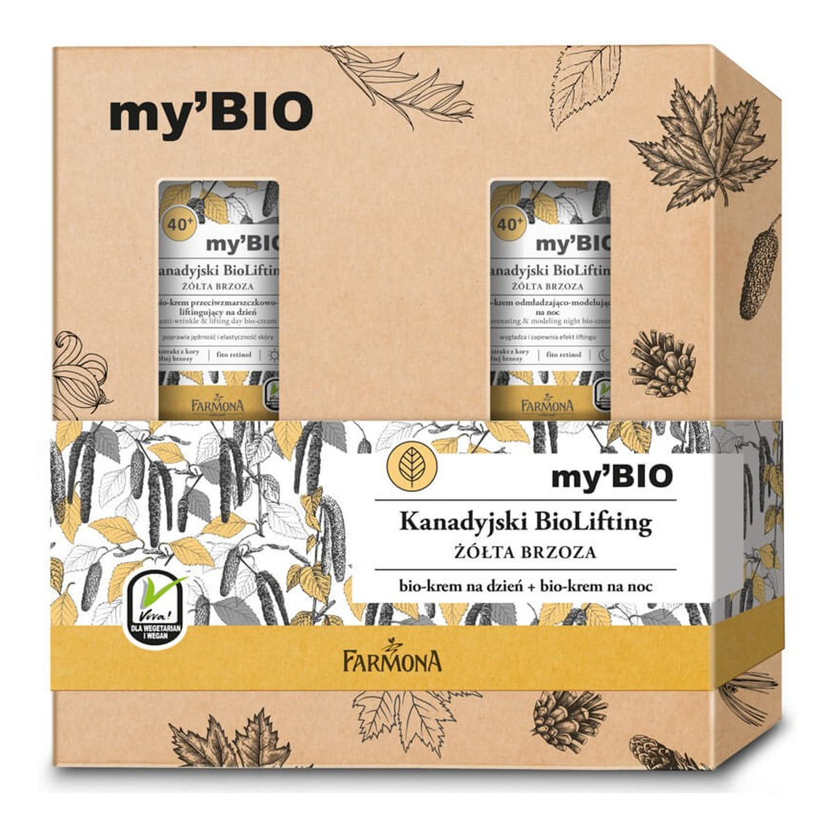 Farmona my'BIO Zestaw prezentowy Kanadyjski Bio Lifting 40+ Żółta Brzoza (krem na dzień+krem na noc )
