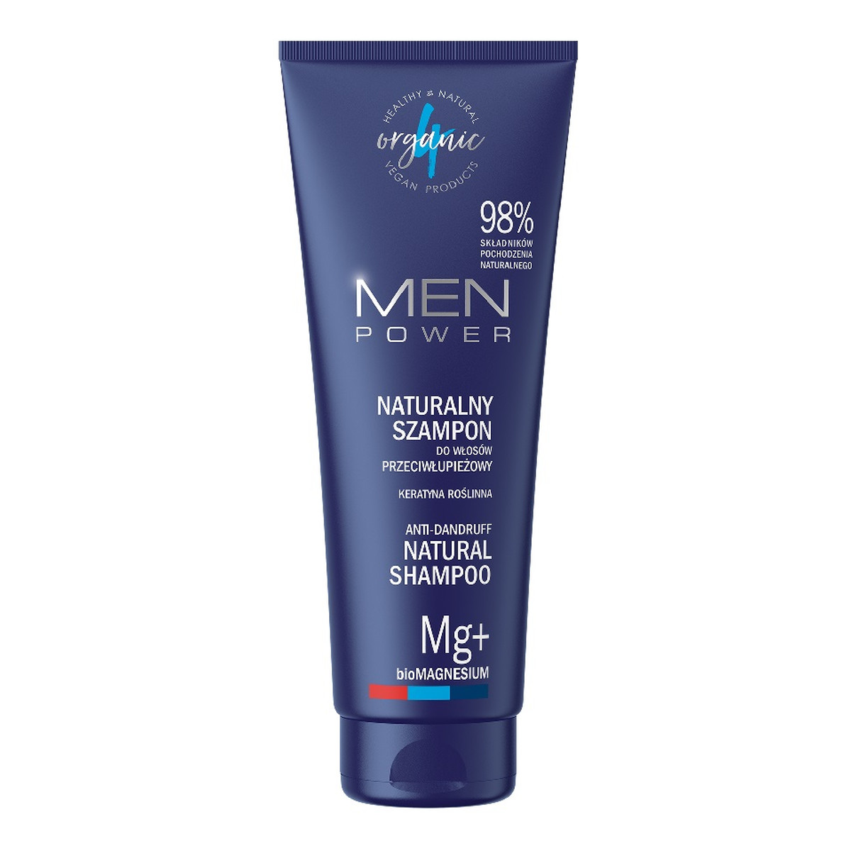 4organic Men power naturalny przeciwłupieżowy szampon do włosów 250ml