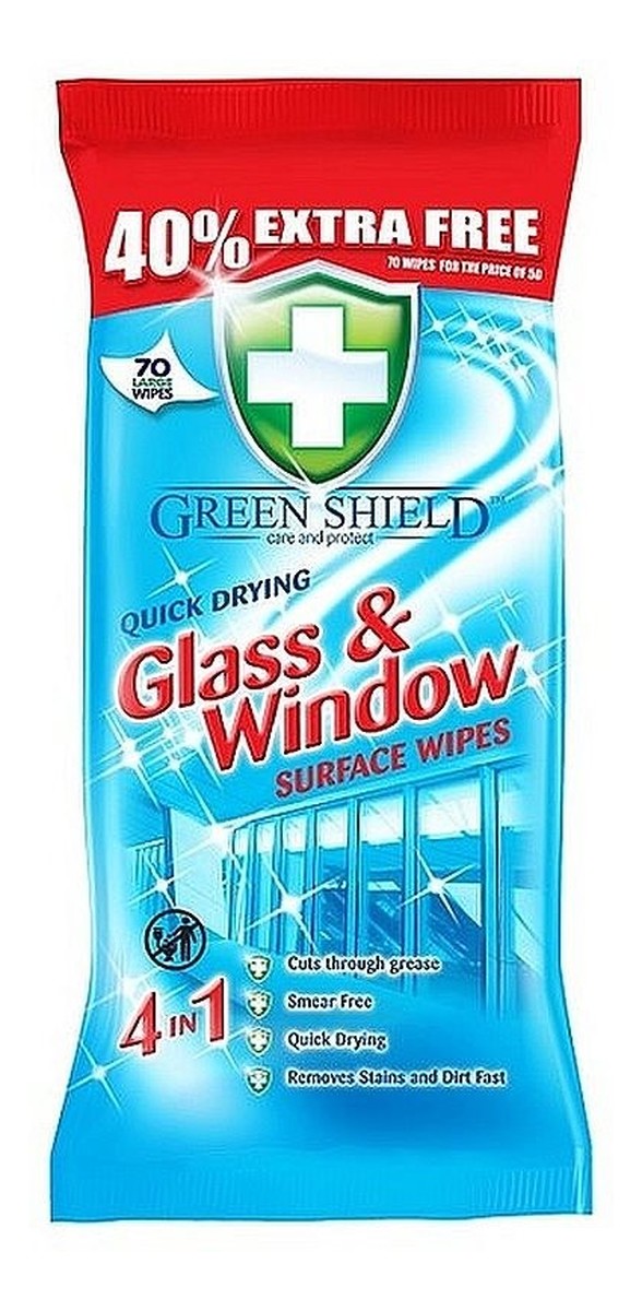 Window Surface Glass Chusteczki do czyszczenia szyb i okien 70szt