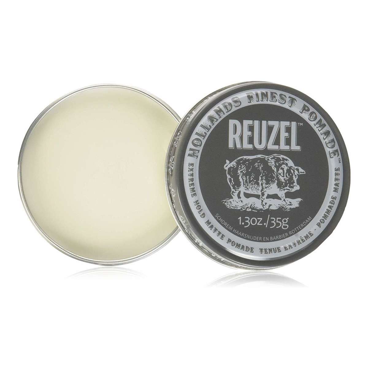 Reuzel Hollands Finest Pomade mocno utrwalająca pomada na bazie wody Black 35g