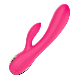 Silicone vibrator wibrator królik z możliwością regulacji natężenia pulsacji oraz funkcją grzania pink