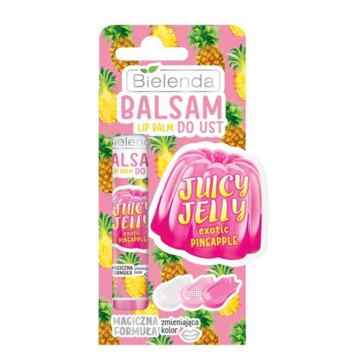 Bielenda Juicy Jelly Balsam do ust zmieniający kolor EXOTIC PINEAPLE 10g
