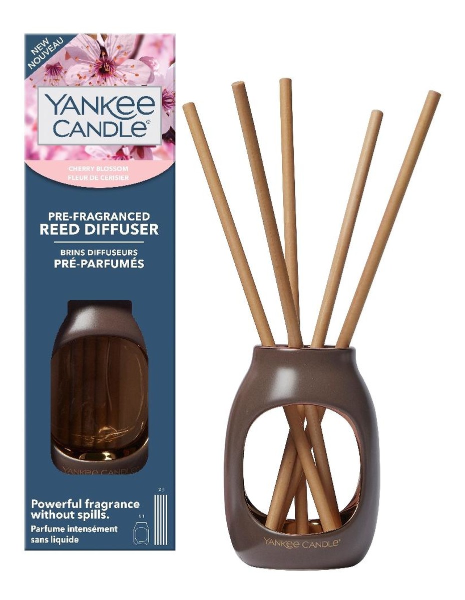 Pre-Fragranced Reed Diffuser dyfuzor do zapachu z pałeczkami Cherry Blossom
