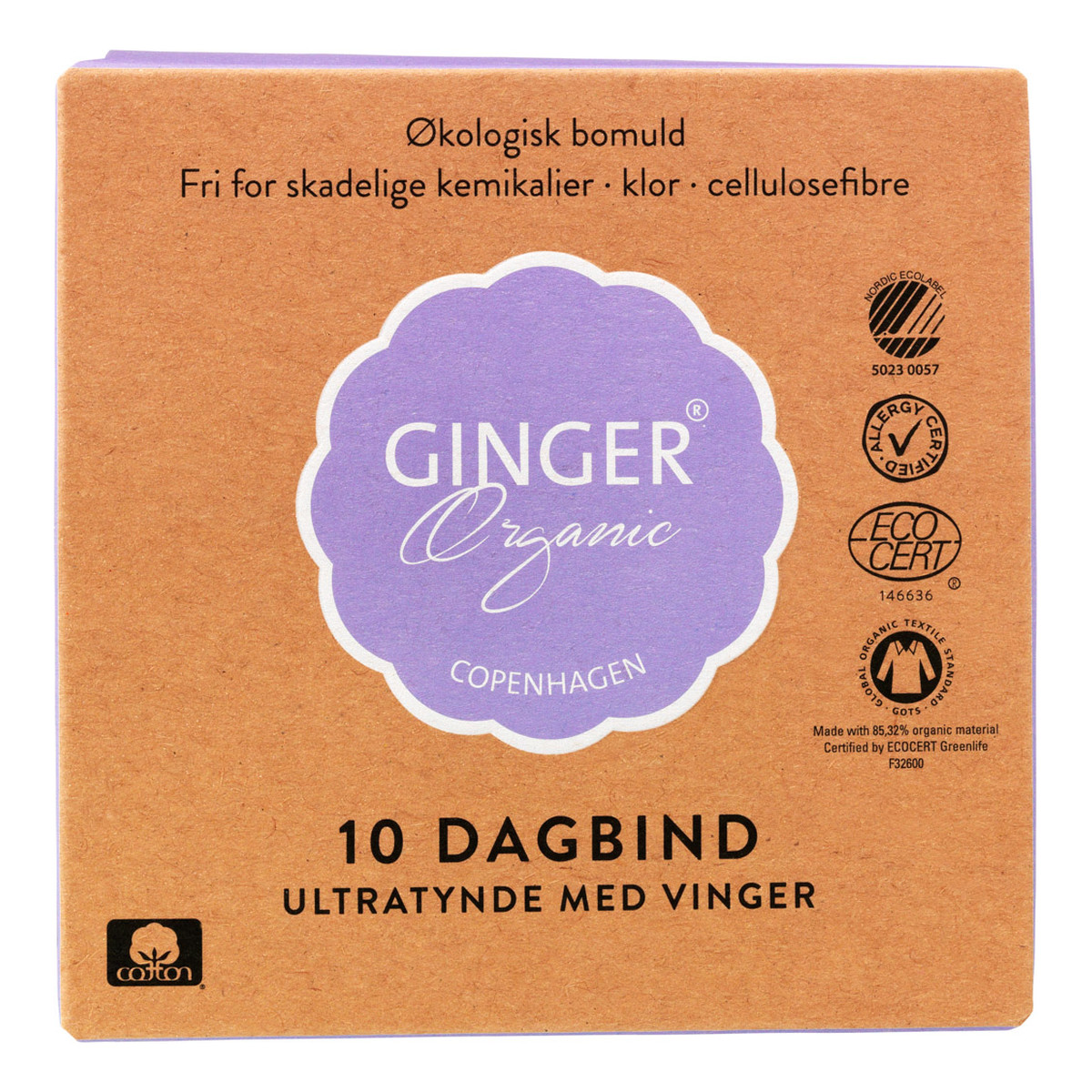 Ginger Organic Podpaski na dzień 10szt