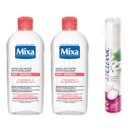 Płyn Micelarny 2x400ml + Cleanic Płatki kosmetyczne 120szt.