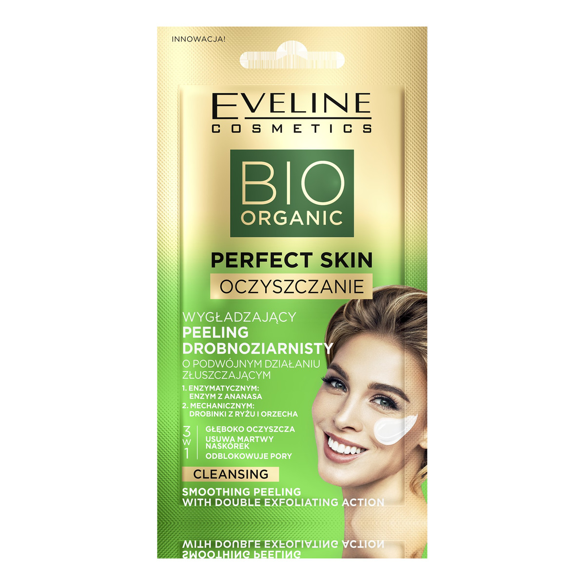 Eveline Bio Organic Perfect Skin Wygładzający Peeling drobnoziarnisty 8ml