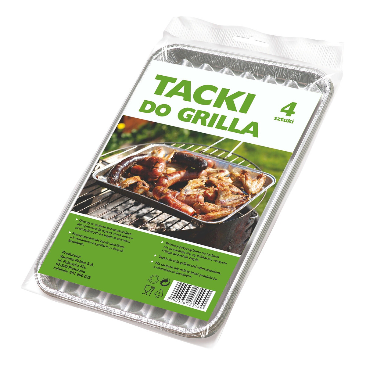 Jan Niezbędny Tacki do grilla (duże) 4szt