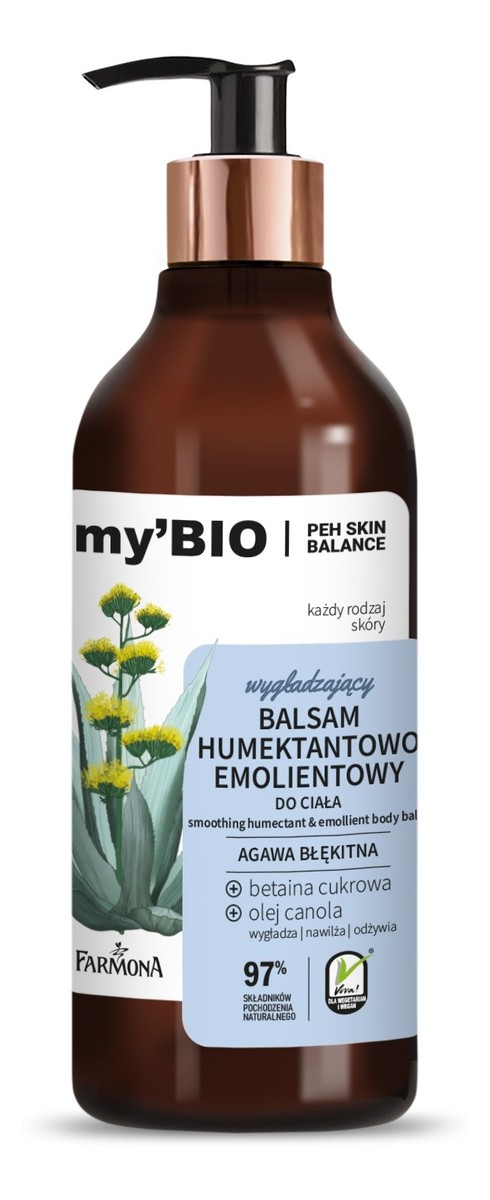 Wygładzający Balsam do ciała humektantowo-emolientowy agawa błękitna