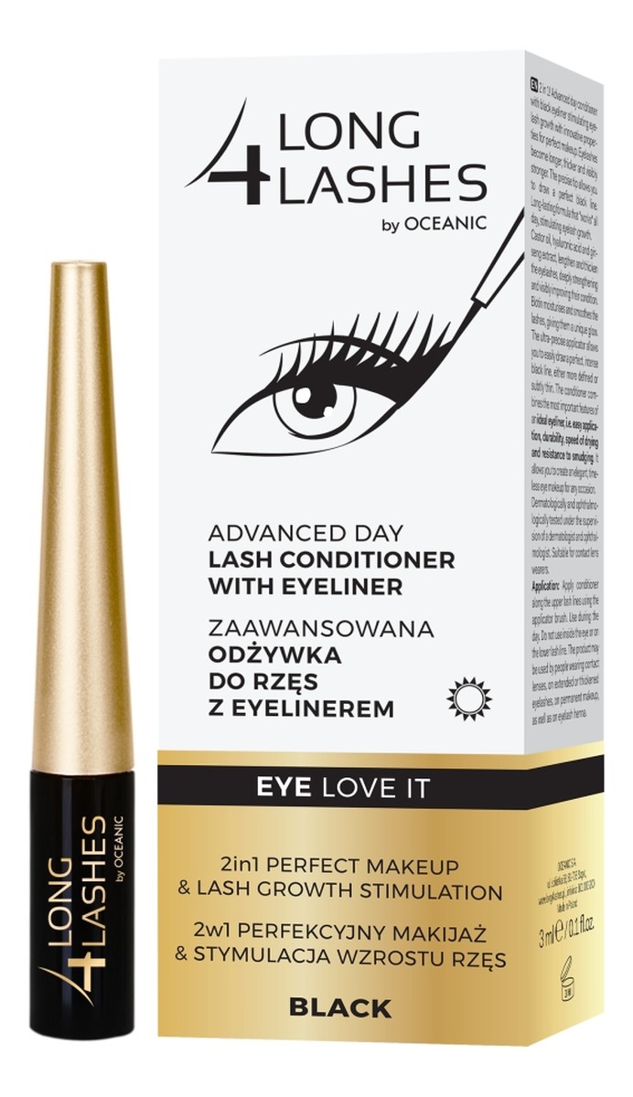 Eye Love It zaawansowana odżywka do rzęs z eyelinerem Black