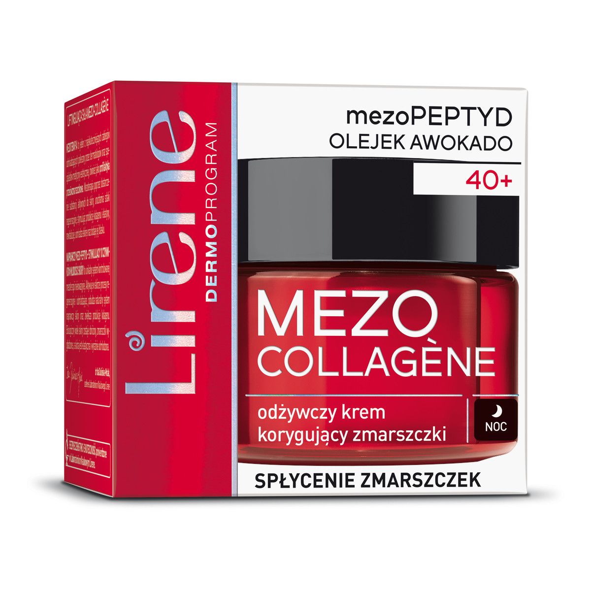 Lirene Mezo Collagene Odżywczy krem korygujący zmarszczki na noc 40+ 50ml