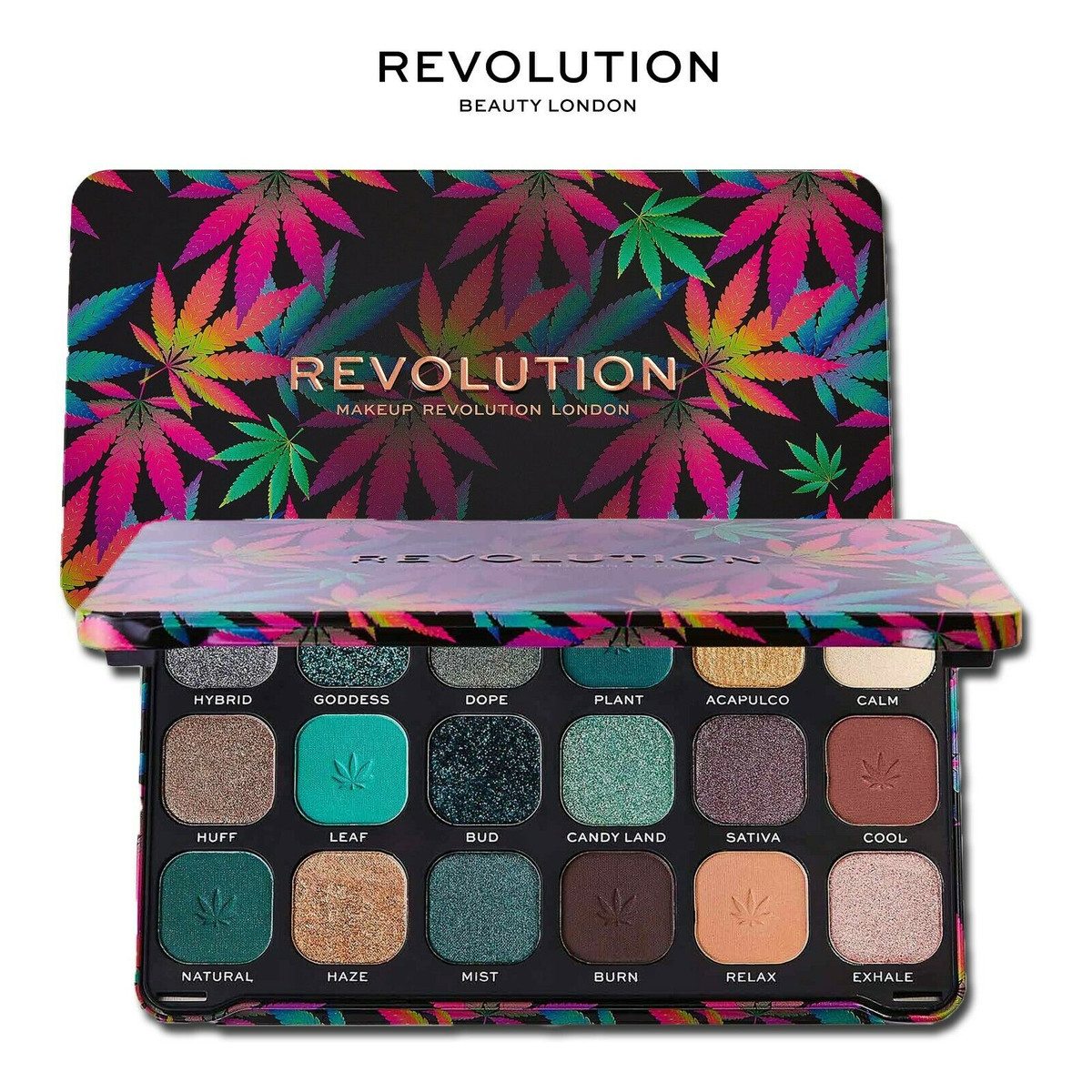 Makeup Revolution FOREVER FLAWLESS CHILLED WITH CANNABIS SATIVA PALETA CIENI DO POWIEK