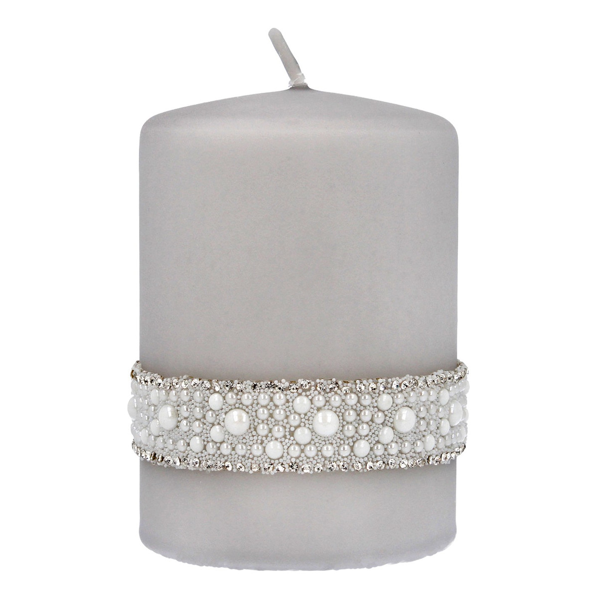 Artman Candles Świeca ozdobna Crystal Pearl - walec mały