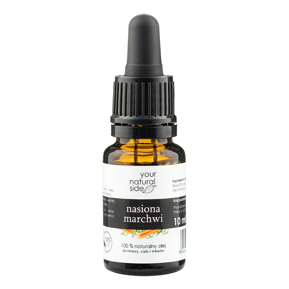 Your Natural Side Naturalny 100% Olej z nasion marchwi nierafinowany 10ml