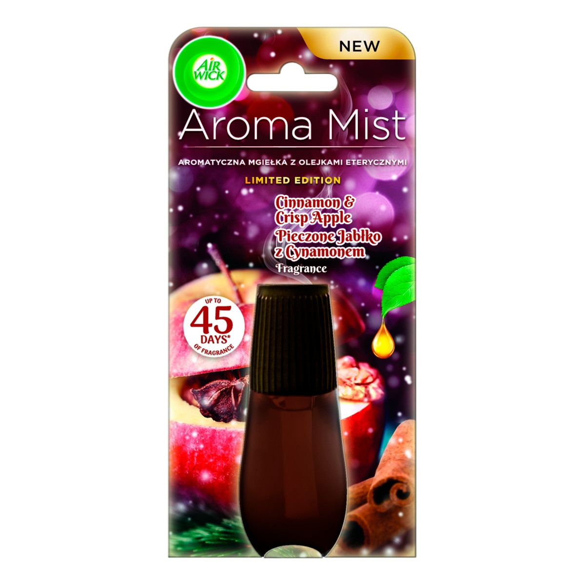 Air Wick Aromatyczna Mgiełka z olejkami eterycznymi relaks wkład do automatycznego odświeżacza pieczone jabłko z cynamonem 20ml