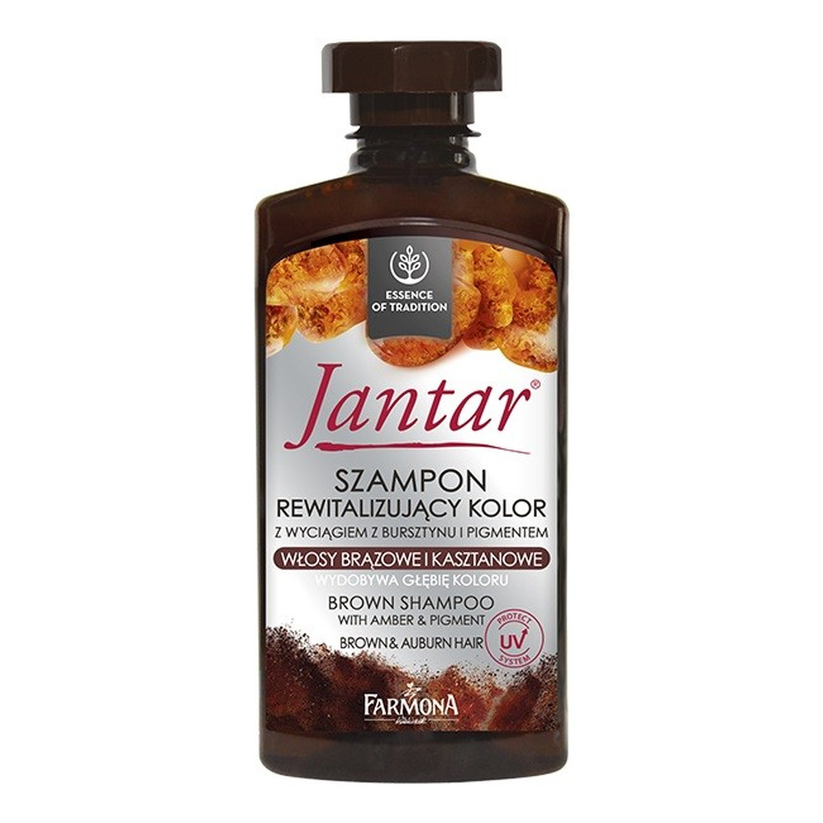 Farmona Jantar szampon rewitalizujacy kolor, włosy brązowe i kasztanowe 330ml