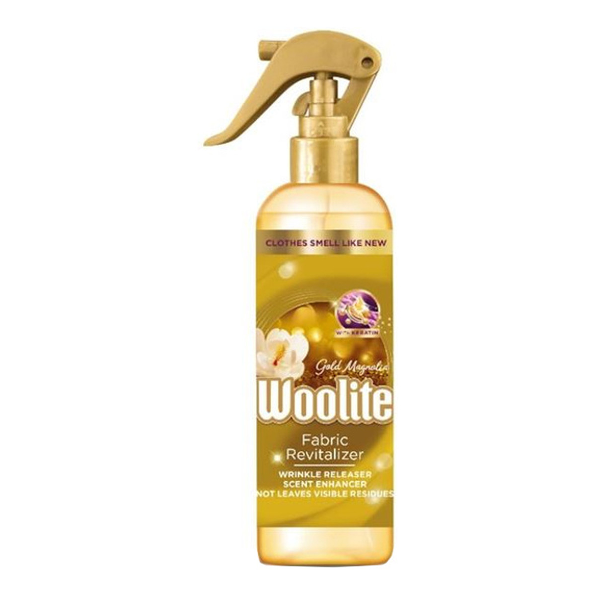 Woolite Gold Magnolia Spray do pielęgnacji tkanin z keratyną 300ml