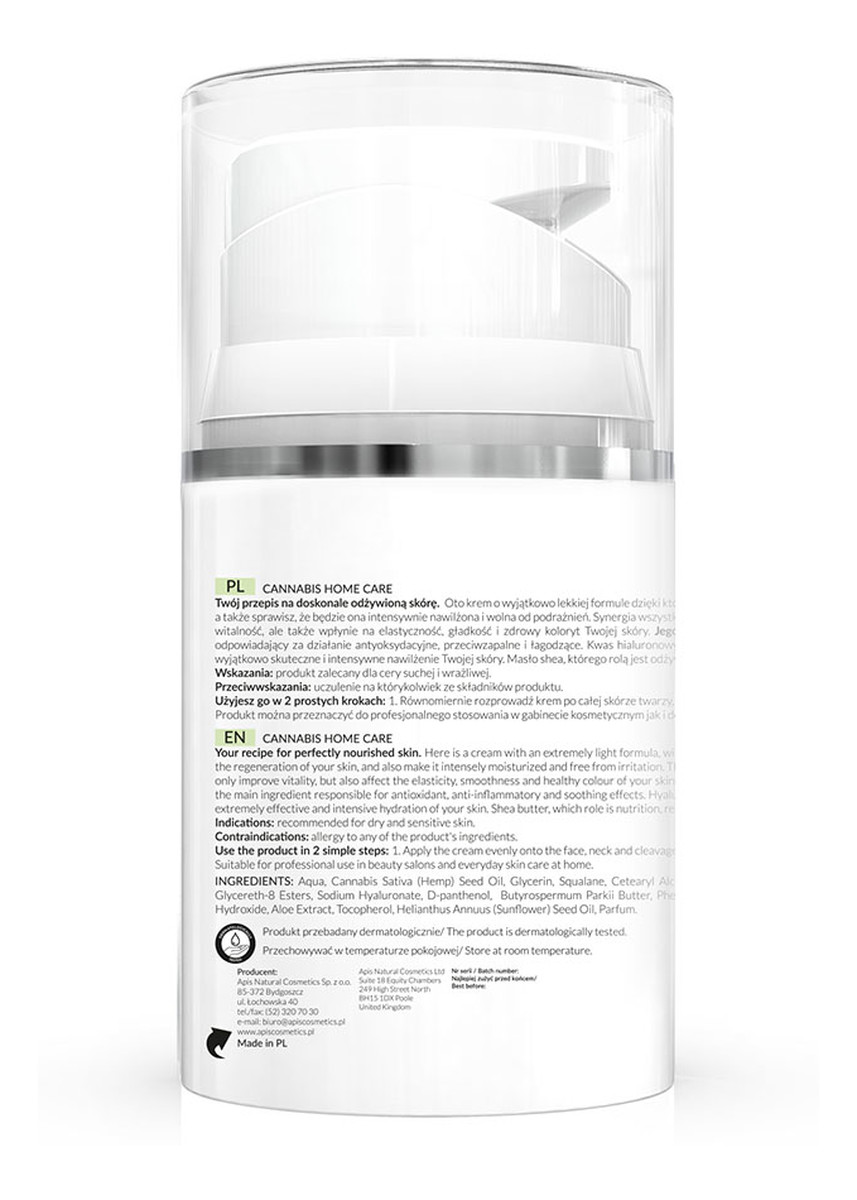 krem łagodząco - regenerujący na bazie oleju konopnego