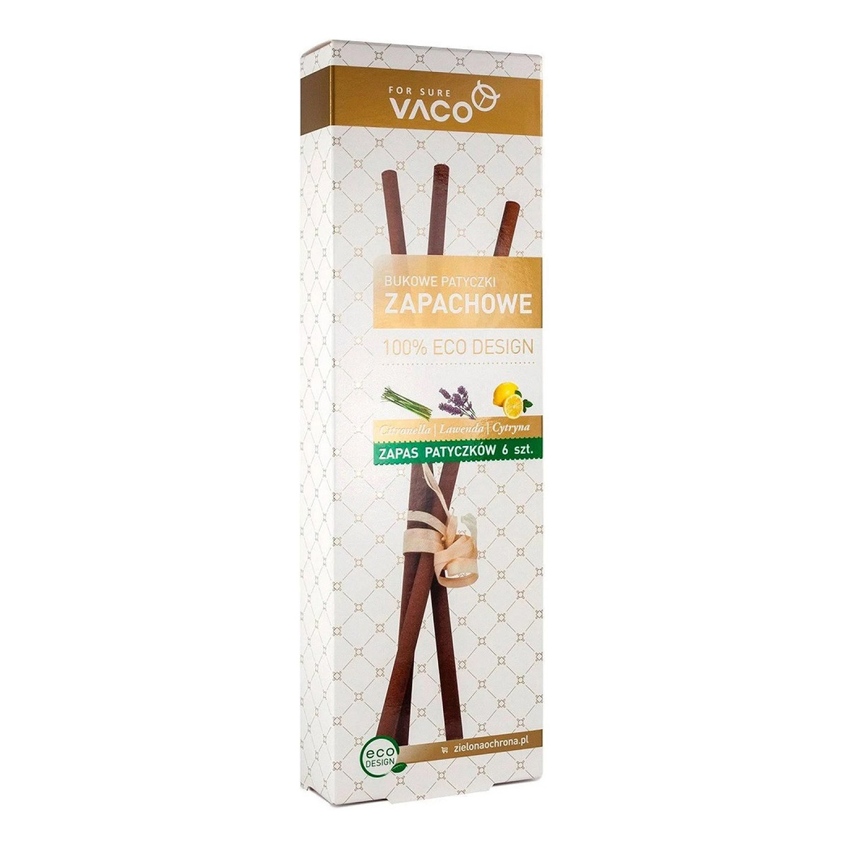 Vaco Bukowe patyczki zapachowe Citronella & Lawenda & Cytryna & Eukaliptus 6szt