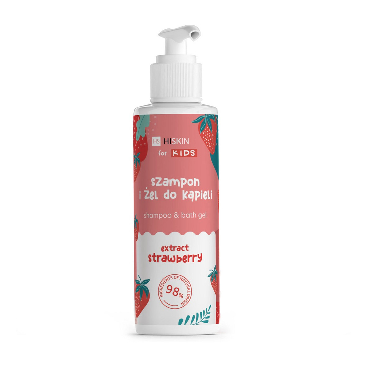 Hiskin Kids szampon i Żel do kąpieli truskawka 280ml