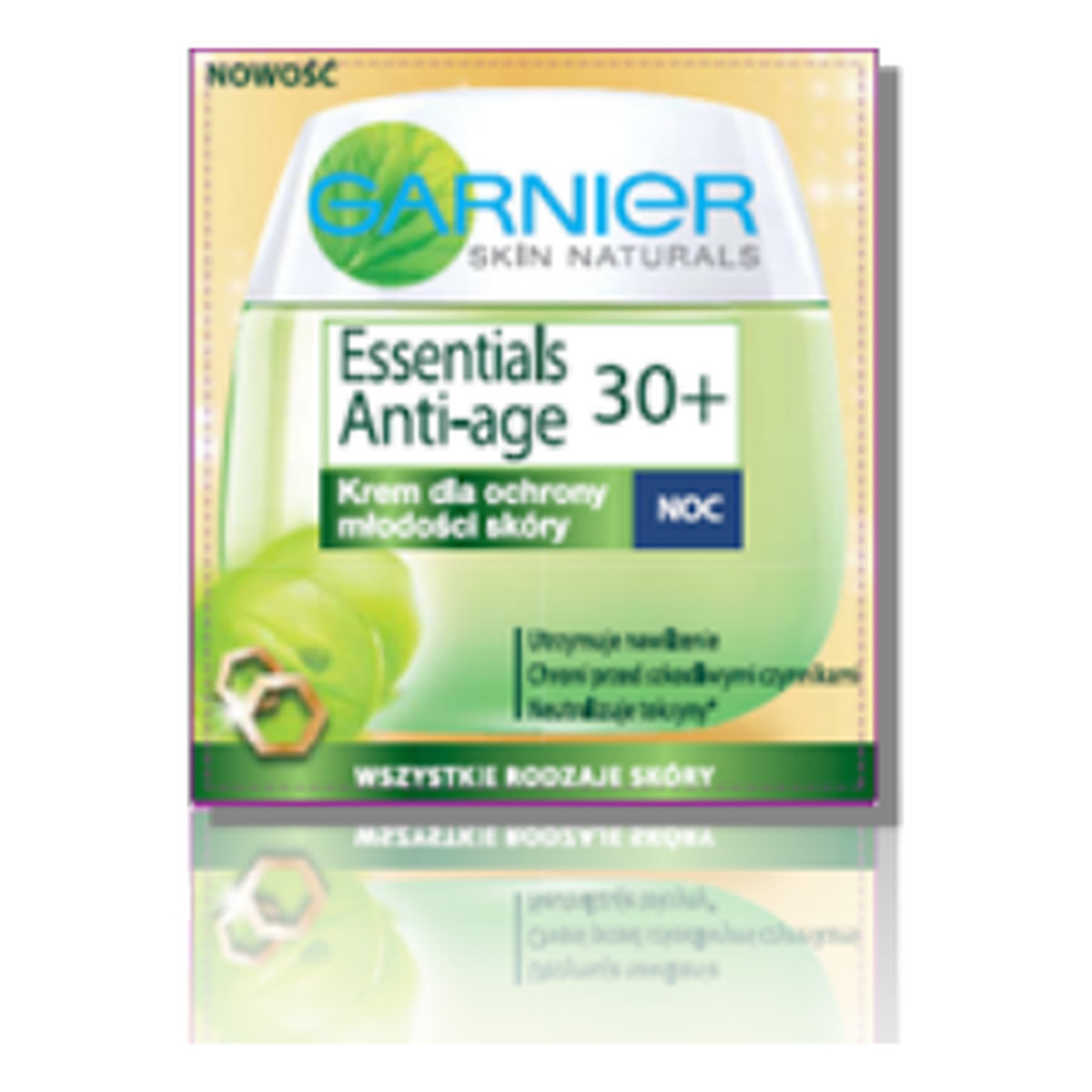 Garnier Essentials Anti-Age 30+ Skin Naturals Krem Nawilżający Na Noc 50ml