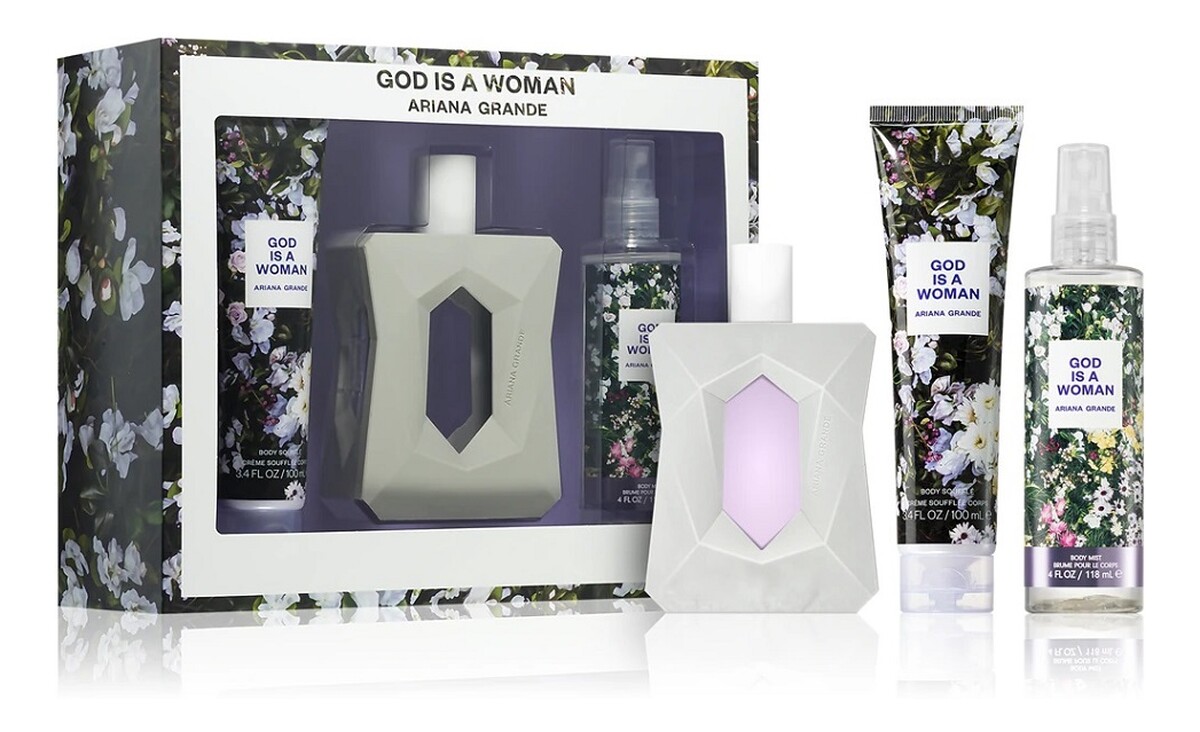 Zestaw woda perfumowana spray 100ml + mgiełka do ciała 118ml + balsam do ciała 100ml