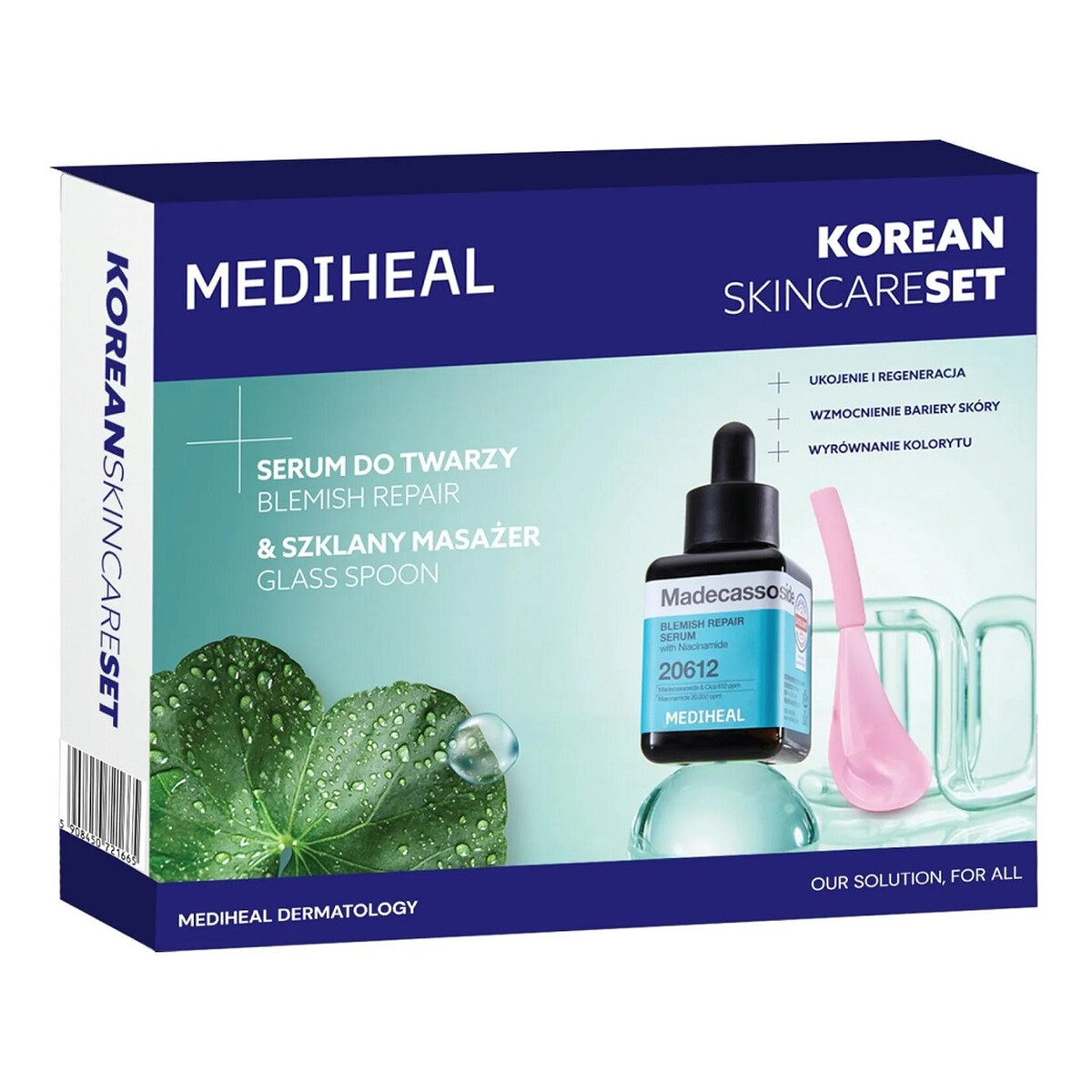 Mediheal Korean Skincare Set Zestaw serum do twarzy 40ml + szklany masażer