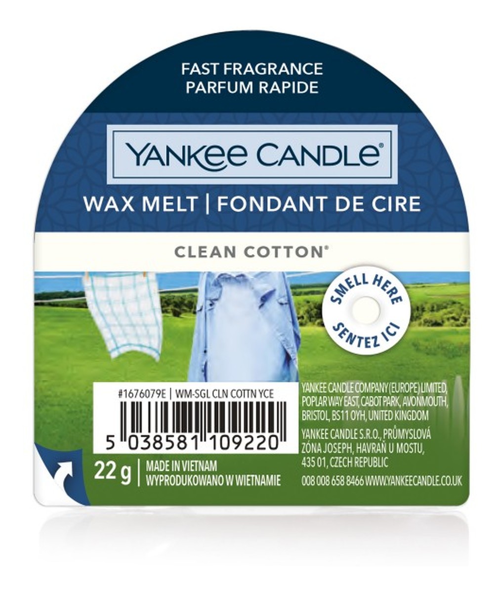 Wax melt wosk zapachowy clean cotton