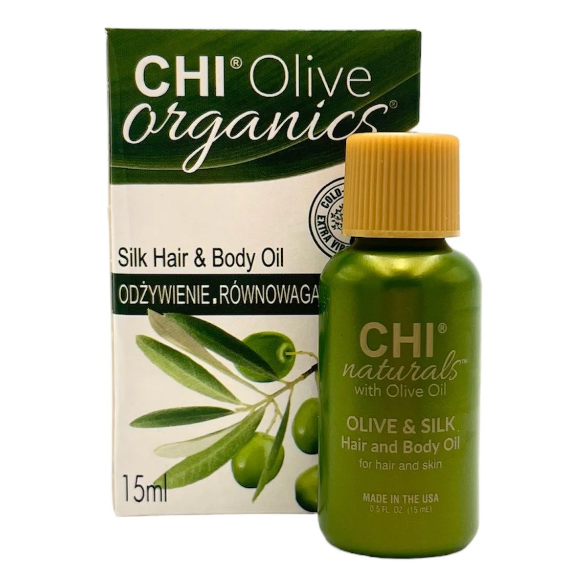 CHI Olive & Silk Hair And Body Oil Oliwkowy Olejek Nawilżający do Włosów 15ml