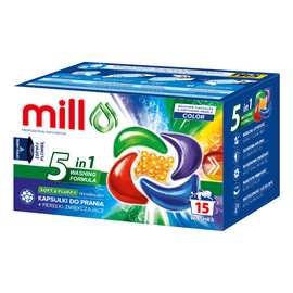 Kapsułki do prania + perełki zmiękczające COLOR 15 szt.