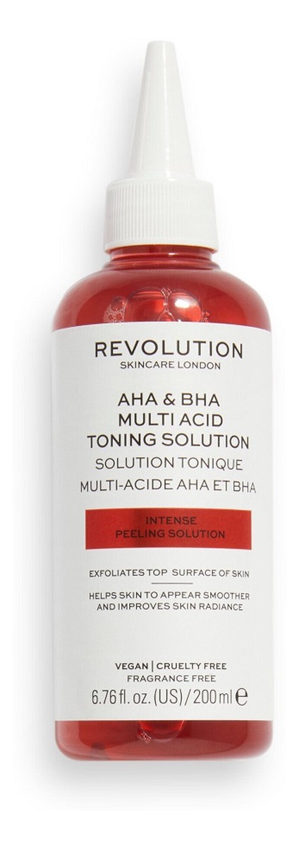 Skincare aha & bha multi acid toning solution tonik złuszczający do twarzy