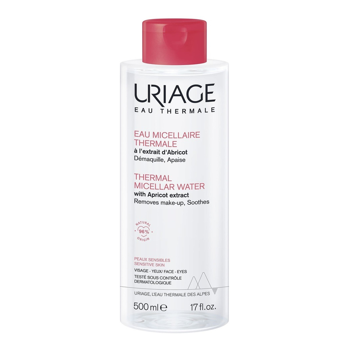 Uriage Thermal micellar water płyn micelarny z ekstraktem z moreli do skóry wrażliwej 500ml