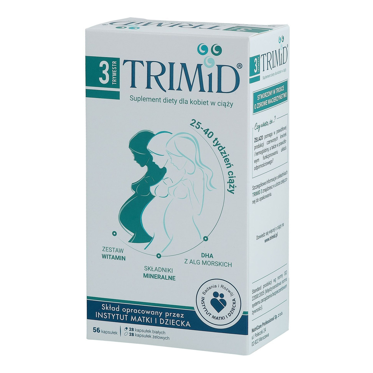 Trimid Trymestr 3 Suplement diety dla kobiet w ciąży 25-40 tydzień 56 kapsułek