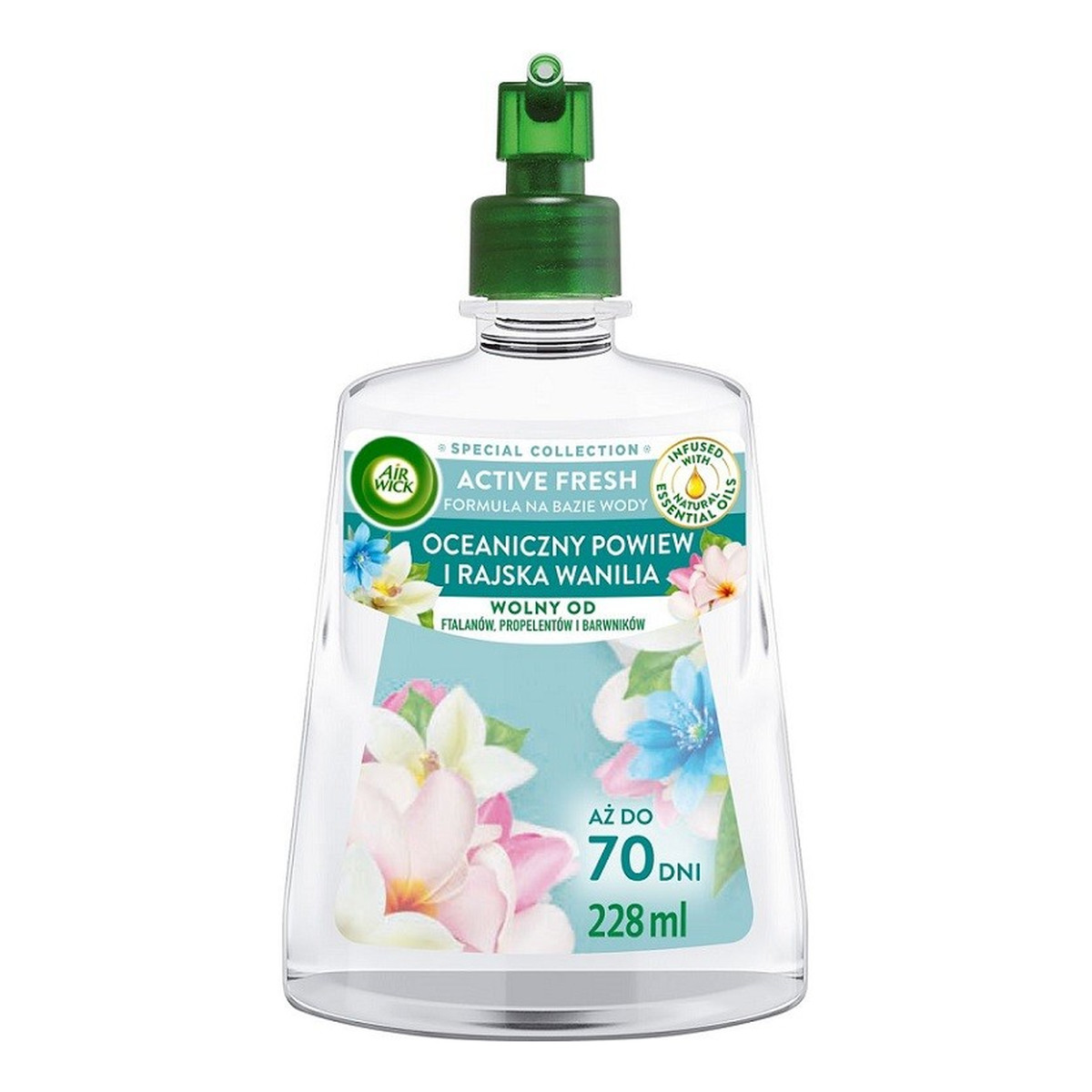 Air Wick Active Fresh Wkład do odświeżacza Oceaniczny Powiew i Rajska Wanilia 228ml