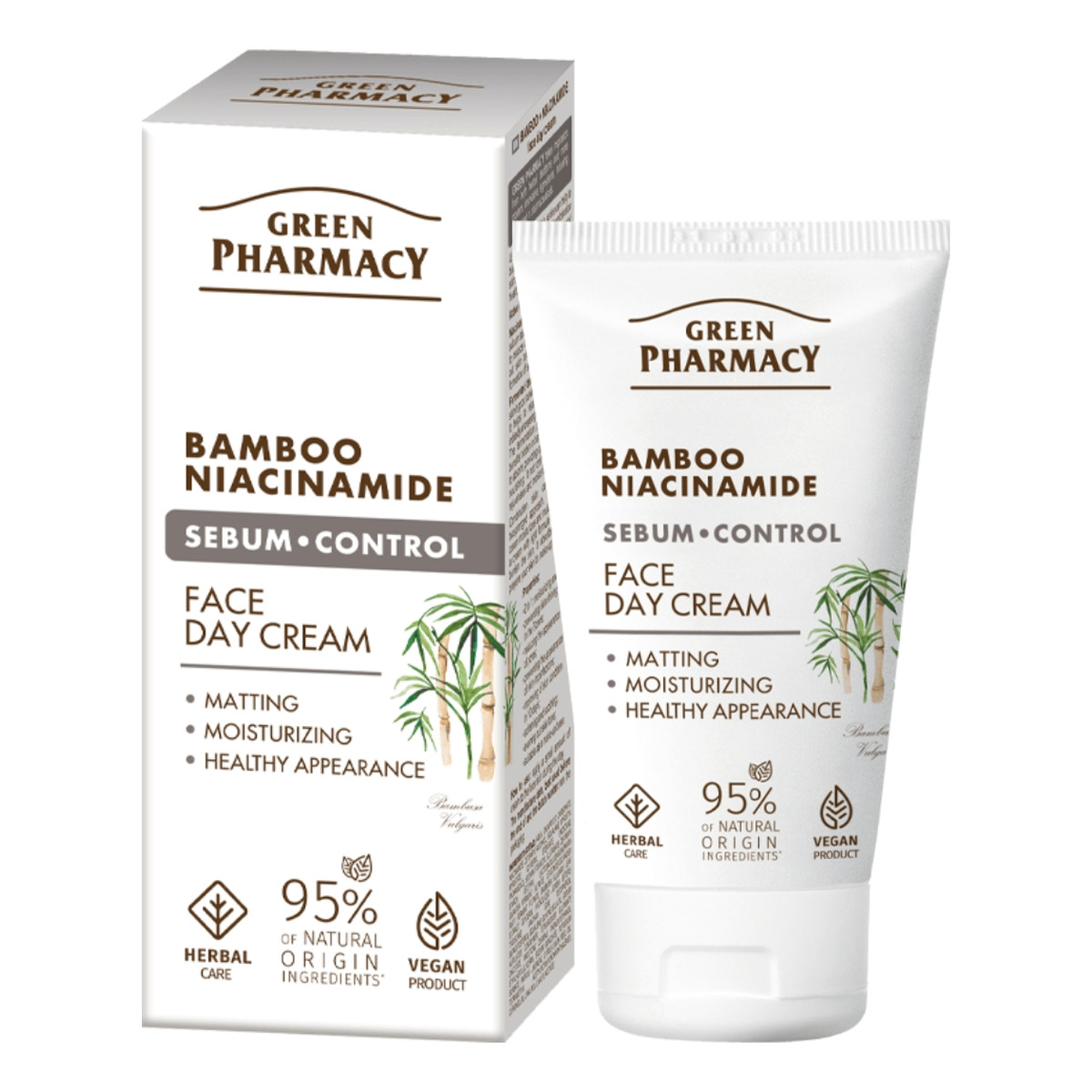 Green Pharmacy Krem do Twarzy na Dzień Bambus i Niacynamid 50ml