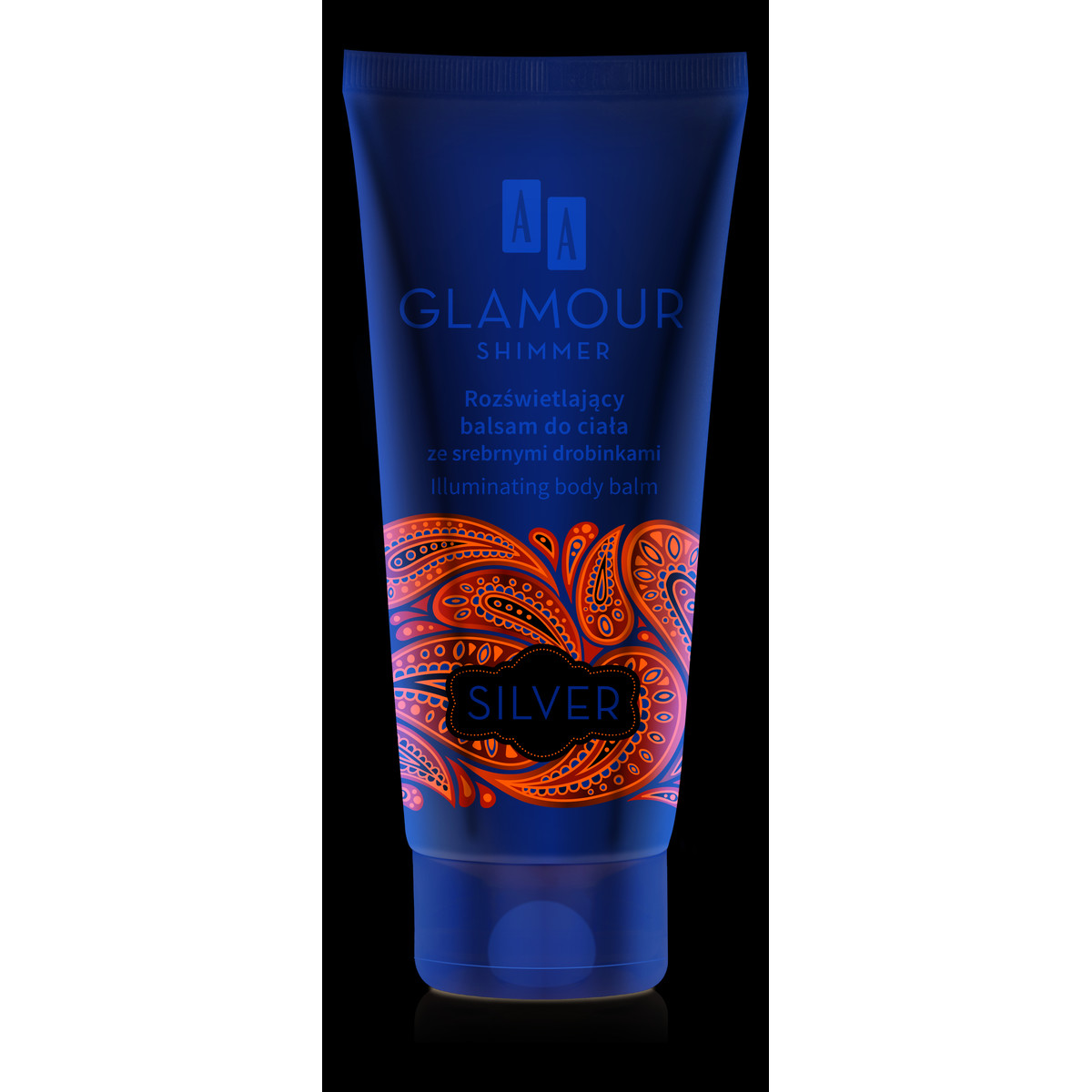AA Glamour Shimmer Rozświetlający Balsam Do Ciała Ze Srebrnymi Drobinkami Silver 200ml