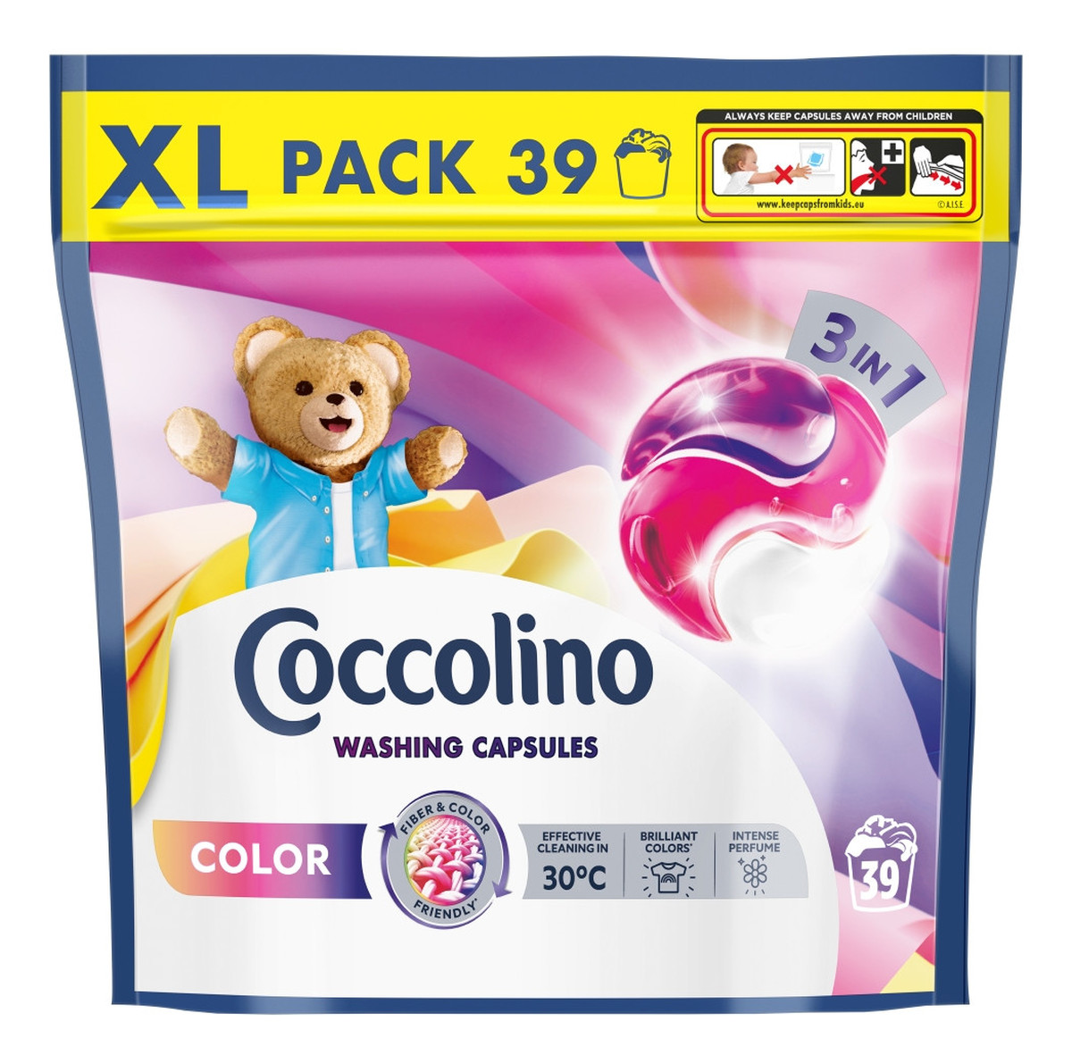 Kapsułki do prania kolorowych tkanin 39 szt