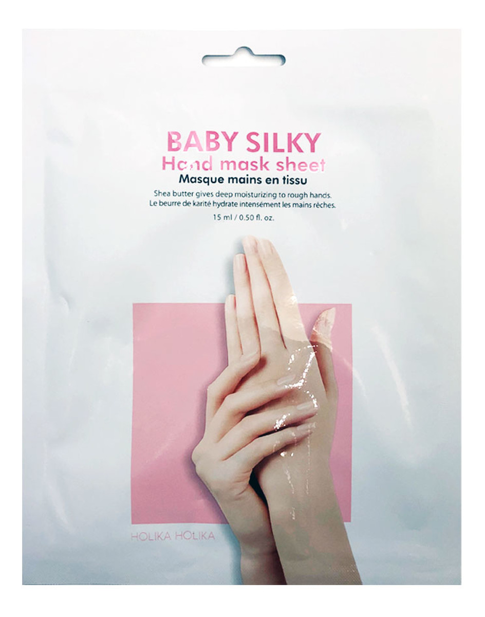 Baby Silky Hand Mask Sheet regenerująco-nawilżająca maseczka do rąk w formie bawełnianych rękawiczek
