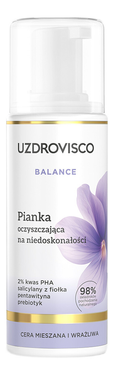 pianka oczyszczająca na niedoskonałości