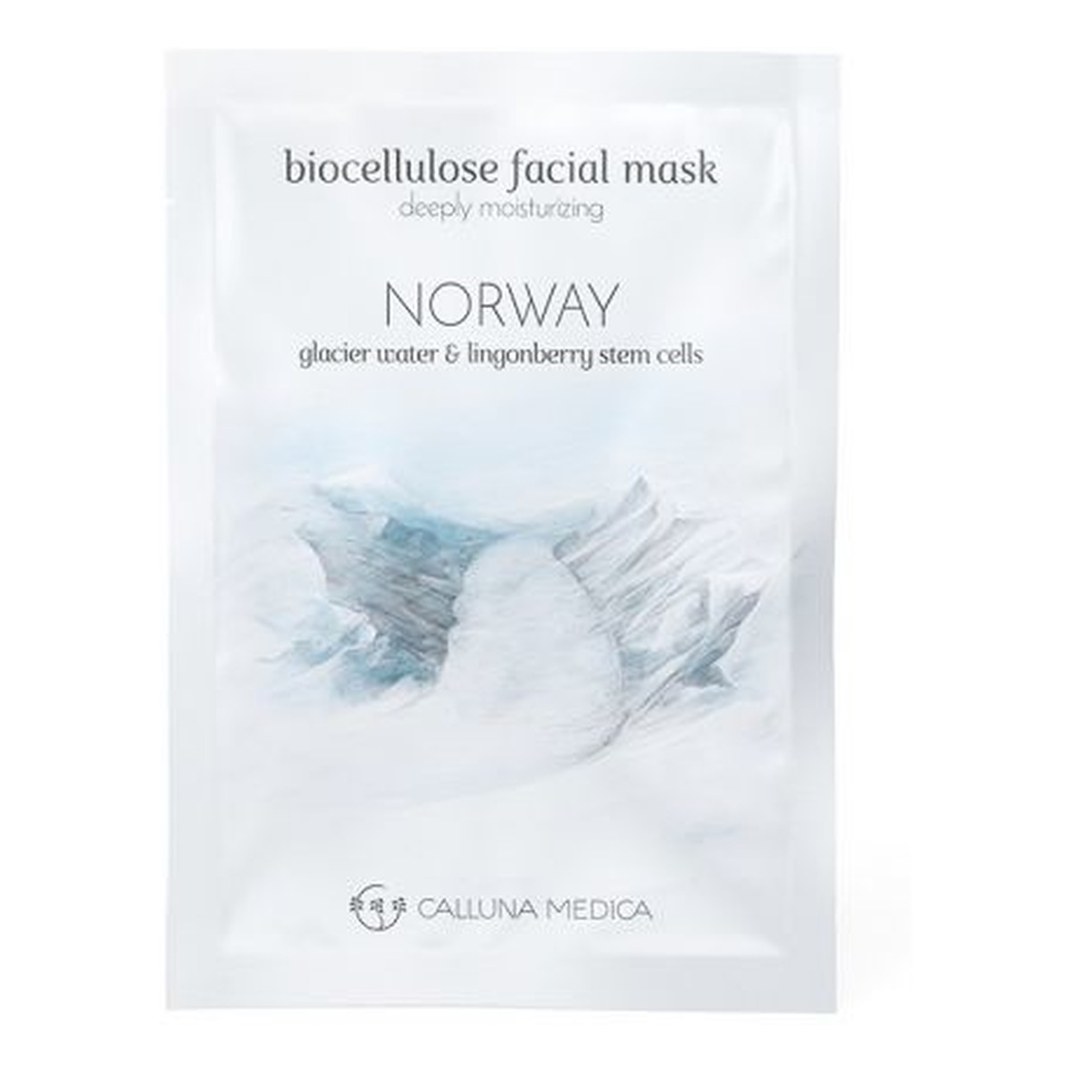 Calluna Medica Norway Deeply Moisturizing Biocellulose Facial Mask głęboko nawilżająca maseczka z biocelulozy Glacier Water & Lingonberry Stem Cells 12ml
