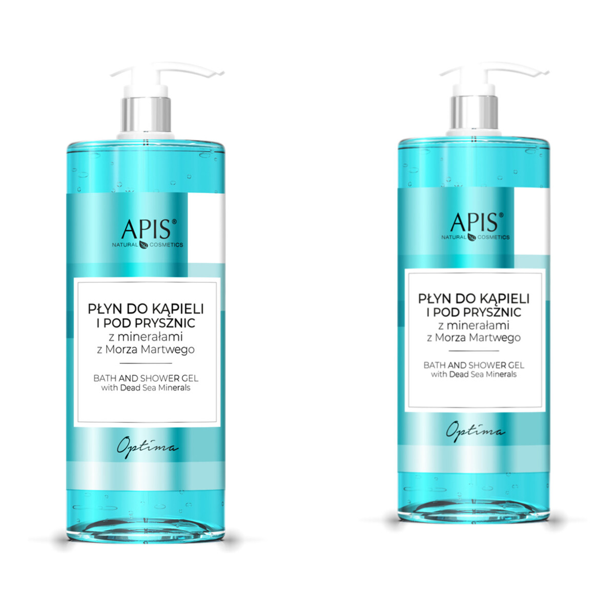 Apis Dead Sea Minerals Optima Płyn Do Kąpieli i Pod Prysznic Minerały Z Morza Martwego 2x1L