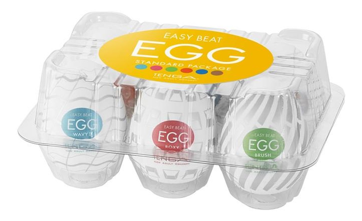 Zestaw 6 jednorazowych masturbatorów w kształcie jajka