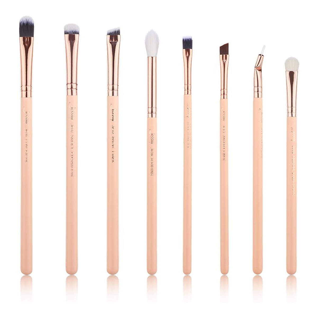 JESSUP Zestaw 8 pędzli peach/rose T456