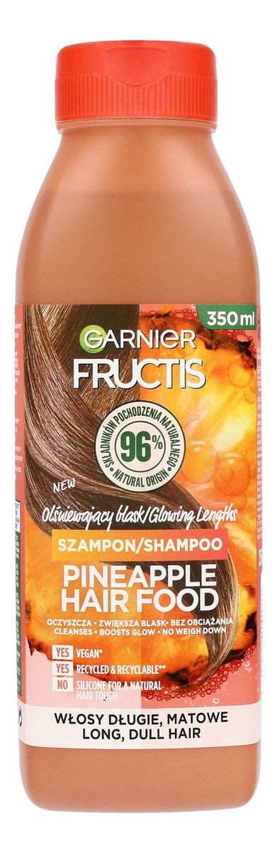 Hair Food Szampon olśniewający blask do włosów długich i matowych - Pineapple