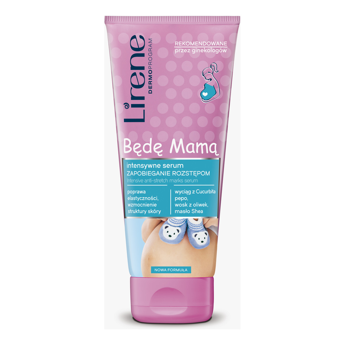 Lirene DERMOPROGRAM Będę mamą INTENSYWNE SERUM ZAPOBIEGAJĄCE ROZSTĘPOM 200ml