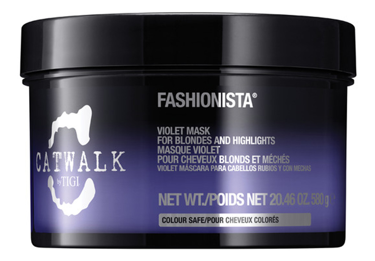 Fashionista Violet Violet Mask for Blondes and Highlights fioletowa maska do włosów blond i z balejażem