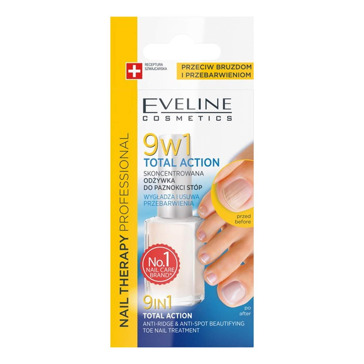 Eveline Nail Therapy Professional skoncentrowana odżywka do paznokci stóp 9w1 12ml