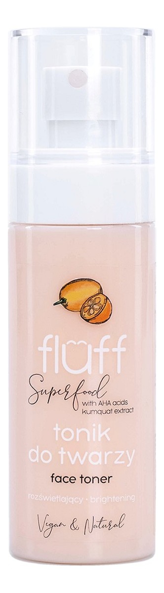 Superfood face toner brightening rozświetlający tonik do twarzy kwasy aha & kumkwat