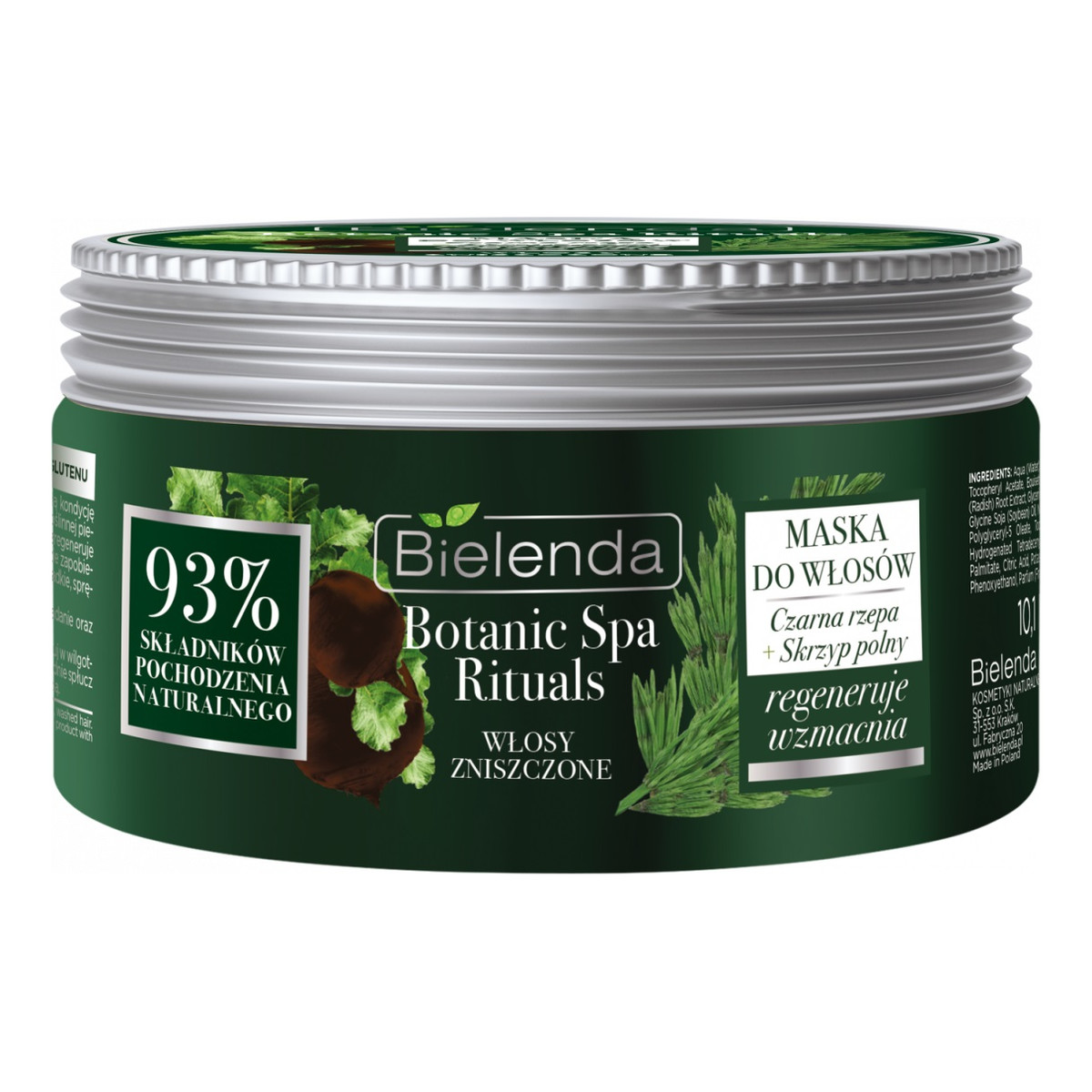Bielenda Botanic spa rituals maska do włosów zniszczonych czarna rzepa + skrzyp polny