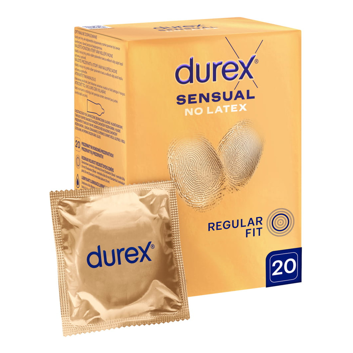 Durex Sensual no latex prezerwatywy nielateksowe 20szt